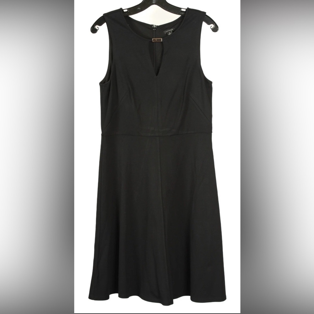 Ann Taylor Dress Women’s 6 Black A Line Sleeveless Stretch V Neck